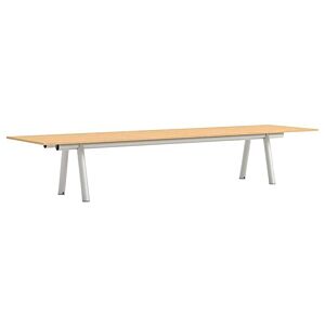 HAY Boa tafel-Eiken - Metallic grey-420x128x75 cm