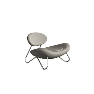 WOUD Meadow lounge stoel-Alpine-Brushed stainless steel