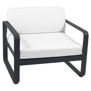 Fermob Bellevie fauteuil met off-white zitkussen-Anthracite