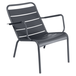 Fermob Luxembourg Lounge Low fauteuil met armleuning-Anthracite