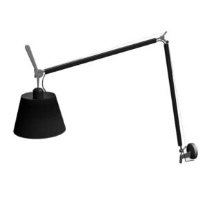 Artemide Tolomeo Mega parete wandlamp met aan/uitschakelaar zwart-Kap ∅32 cm
