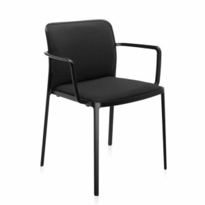 Kartell Audrey Soft zwart stoel-Zwart-Met armleuning