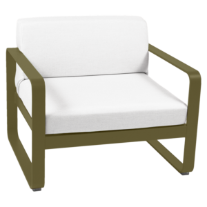 Fermob Bellevie fauteuil met off-white zitkussen-Pesto