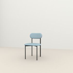 Studio HENK Oblique Chair bekleed zwart frame-Cube Iceblue 43