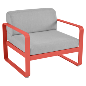 Fermob Bellevie fauteuil met flannel grey zitkussen-Capucine