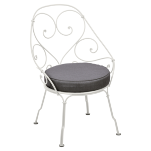 Fermob 1900 fauteuil met graphite grey zitkussen-Clay Grey