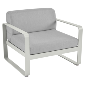 Fermob Bellevie fauteuil met flannel grey zitkussen-Clay Grey