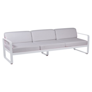 Fermob Bellevie 3-zits loungebank met off-white zitkussen-Cotton white