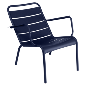 Fermob Luxembourg Lounge Low fauteuil met armleuning-Deep Blue