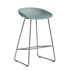 HAY About a Stool AAS38 barkruk RVS onderstel 75 cm Dusty blue OUTLET