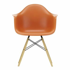 Vitra Eames DAW stoel met esdoorn goud onderstel-Rusty oranje