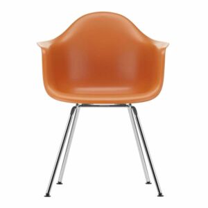 Vitra Eames DAX stoel met verchroomd onderstel-Rusty oranje