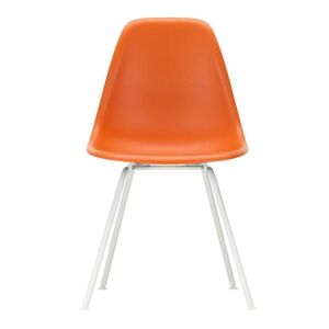 Vitra Eames DSX stoel met wit onderstel-Rusty oranje