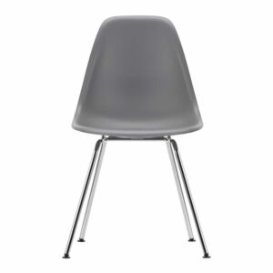 Vitra Eames DSX stoel met verchroomd onderstel-Graniet grijs