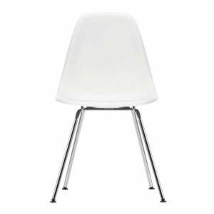 Vitra Eames DSX stoel met verchroomd onderstel-Wit