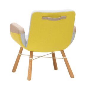 Vitra East River Chair fauteuil met natural eiken onderstel-Light mix