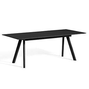 Hay CPH30 uitschuifbaar zwart water-based onderstel tafel-Zwart Lino-160-310x80 cm
