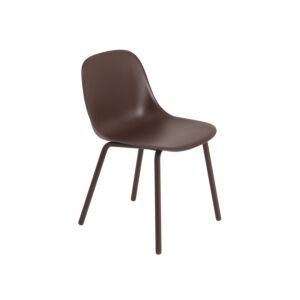 Muuto fiber outdoor side chair stoel-Brown Red