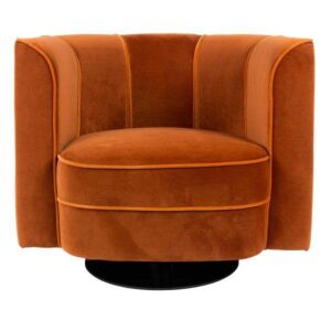 Dutchbone Flower Lounge Chair stoel oranje