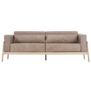 Gazzda Fawn Dakar Leather sofa 3 seater bank-Stone 1436