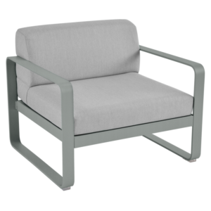 Fermob Bellevie fauteuil met flannel grey zitkussen-Lapilli Grey
