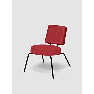Puik Option Lounge fauteuil-Bordeaux-Ronde zit, vierkante rug