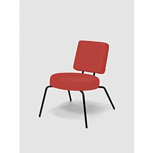Puik Option Lounge fauteuil-Terracotta-Ronde zit, vierkante rug