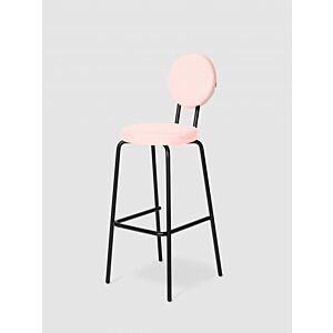 Puik Option Barstool barkruk  Zithoogte 75 cm-Roze-Ronde zit, ronde rug