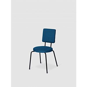 Puik Option Chair stoel-Blauw-Ronde zit, vierkante rug