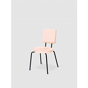 Puik Option Chair stoel-Roze-Ronde zit, vierkante rug