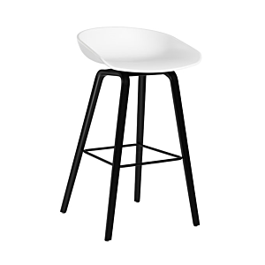 HAY About a Stool AAS32 barkruk zwart onderstel-Zithoogte 75 cm-White OUTLET