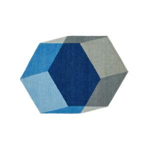 Puik Iso Hexagon vloerkleed-Blauw-grijs