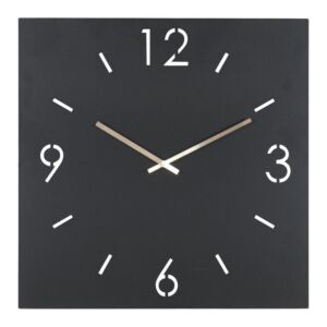 Spinder Design Time vierkant wandklok-Zwart-40x40 cm