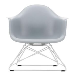 Vitra Eames LAR loungestoel met wit onderstel-Licht grijs