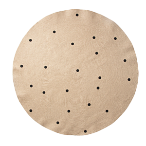 Ferm Living Black Dots vloerkleed-Ø 130 cm