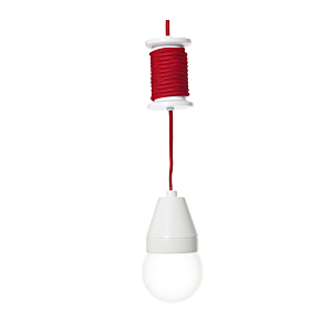 Leitmotiv Spool hanglamp-Rood