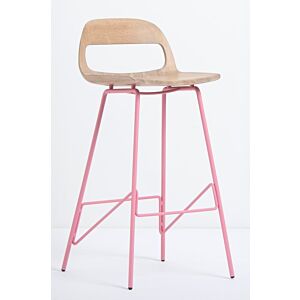 Gazzda Leina Bar Chair barkruk-Mat licht roze-93 cm