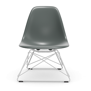 Vitra Eames LSR loungestoel met wit onderstel-Graniet grijs