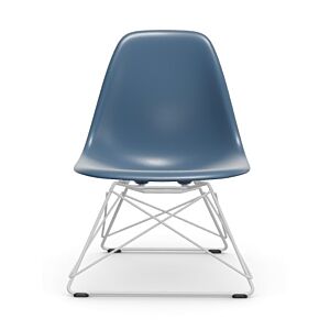 Vitra Eames LSR loungestoel met wit onderstel-Zee blauw