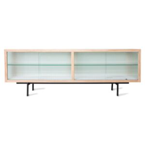 HKliving Ribbed Glass lowboard dressoir