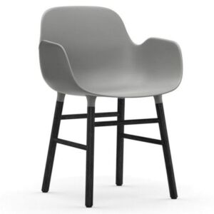 Normann Copenhagen Form Armchair stoel zwart eiken-Grijs