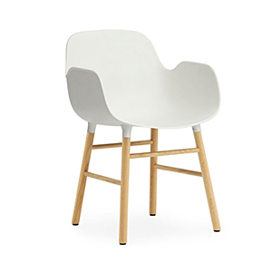 Normann Copenhagen stoel Form armchair eiken-Wit