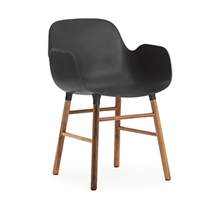 Normann Copenhagen stoel Form armchair noten-Zwart