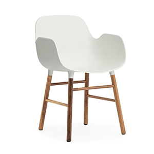 Normann Copenhagen stoel Form armchair noten-Wit