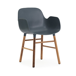 Normann Copenhagen stoel Form armchair noten-Blauw