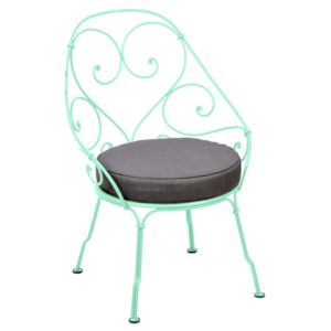 Fermob 1900 fauteuil met graphite grey zitkussen-Opaline Green