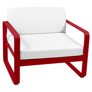 Fermob Bellevie fauteuil met off-white zitkussen-Poppy