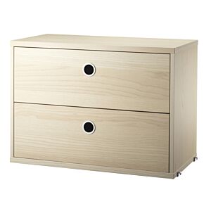 String Chest with Drawers ladekast-58x30x42 cm-Ash