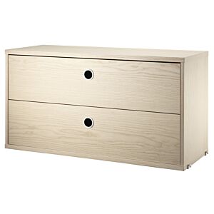 String Chest with Drawers ladekast-78x30x42 cm-Ash