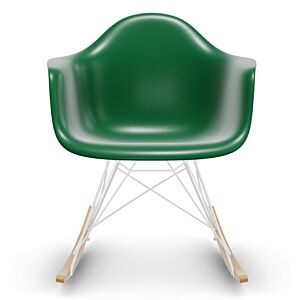 Vitra Eames RAR schommelstoel met wit onderstel-Emerald-Esdoorn goud